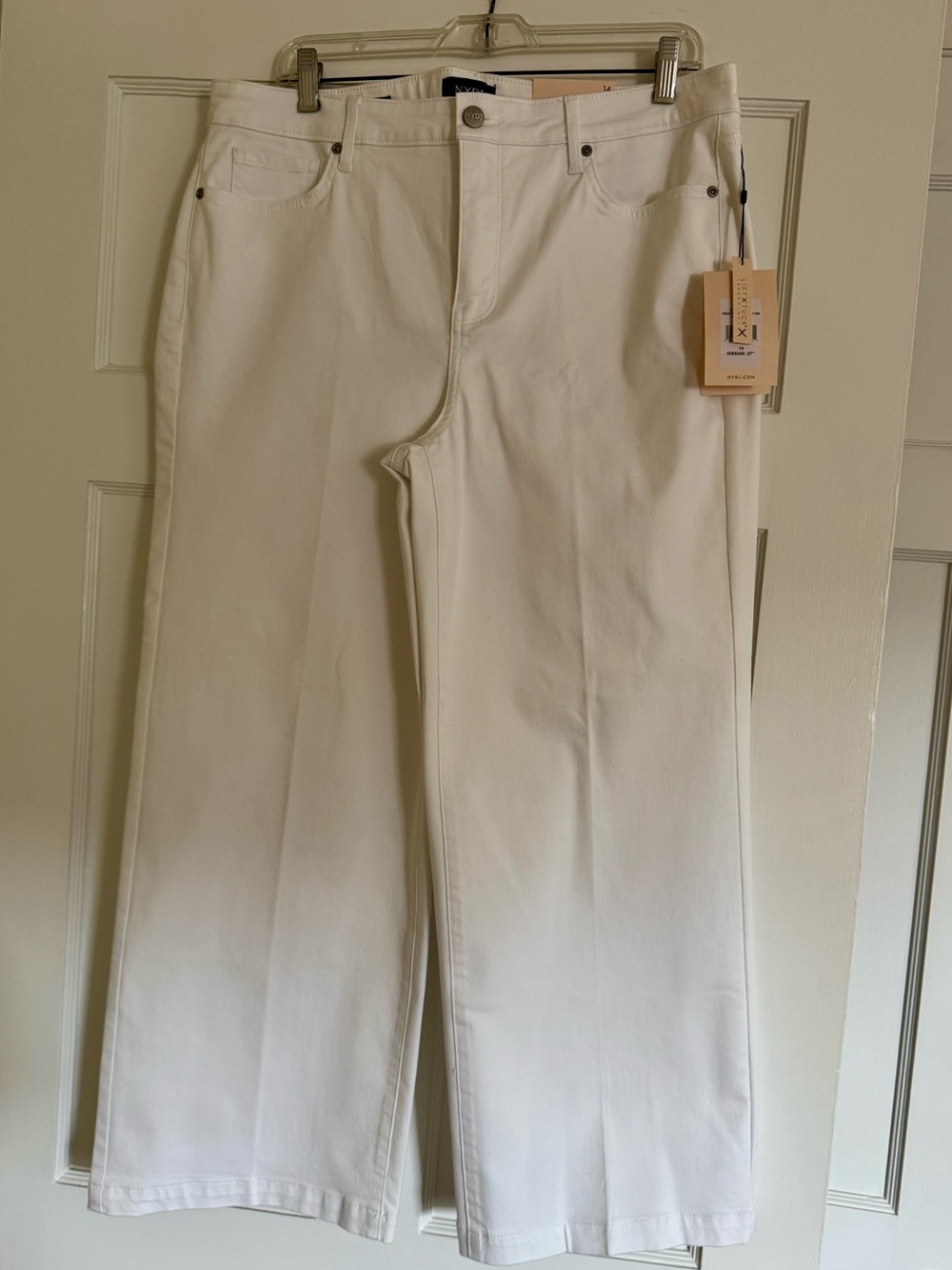 NYDJ - Teresa Wide Leg Ankle Jeans/Optic White/Size 14/27” (NWT)